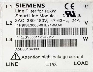6SL3000-0HE21-0AA0 | Siemens Line Filters